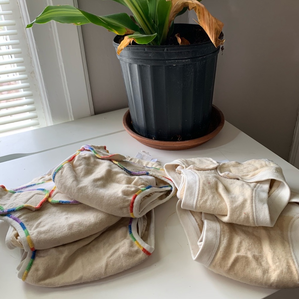 5 Rainbow Wool Cloth Diaper Covers